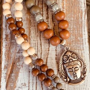 (Sold)Boho Beaded Necklace, Handmade with 🧡